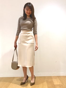 「ノスタルジア」｜「アイテム（Tシャツ/カットソー）」を使った、kumi_pressさん（レディース・163cm）の春コーディネート