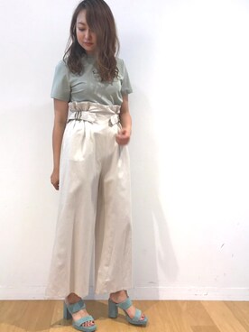 「&. NOSTALGIA（アンドドットノスタルジア）のアイテム（パンツ）」を使った、kumi_pressさん（レディース・163cm）の夏コーディネート