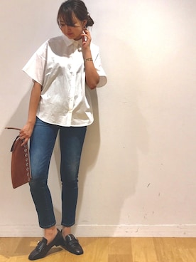「ノスタルジア」｜「アイテム（デニムパンツ）」を使った、kumi_pressさん（レディース・163cm）の夏コーディネート