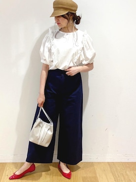 「&. NOSTALGIA（アンドドットノスタルジア）のアイテム（パンツ）」を使った、kumi_pressさん（レディース・163cm）の夏コーディネート