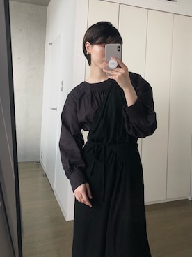 「niko and...（ニコアンド）の2WAYタックワンピース【インスタグラマーコラボ】（ワンピース）」を使った、タケさん（レディース・165cm）の春コーディネート