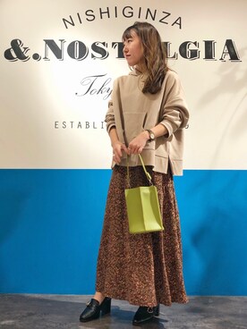 「ノスタルジア」｜「アイテム（パーカー）」を使った、NOSTALGIA-STAFFさん（レディース・150cm）の秋コーディネート