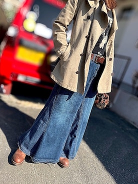 「flamingo firm（フラミンゴファーム）のアイテム（スカート）」を使った、貴ieさん（レディース・157cm）の春コーディネート