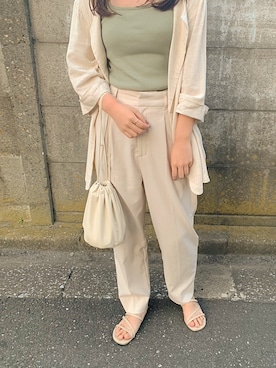 「Chico（チコ）のアイテム（ジャケット/アウター）」を使った、mairaさん（レディース・156cm）の夏コーディネート