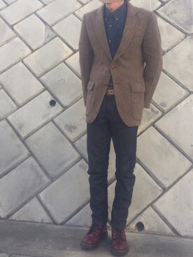 テーラードジャケットを使った 8ホール のメンズ人気ファッションコーディネート Wear