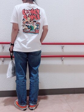「アイテム（ポーチ、ホワイト系）」を使った、Ai Kaminagaさん（レディース・158cm）の春コーディネート