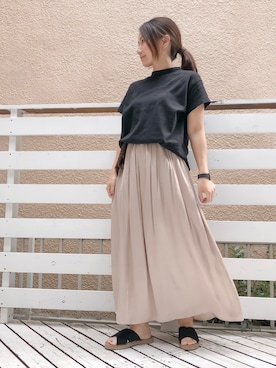 「マキシスカート」｜「アイテム（財布/小物）」を使った、Ai Kaminagaさん（レディース・158cm）の春コーディネート