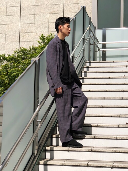 siro使用「UNITED TOKYO（オーバーサイズロングスリーブカットソー）」的時尚穿搭