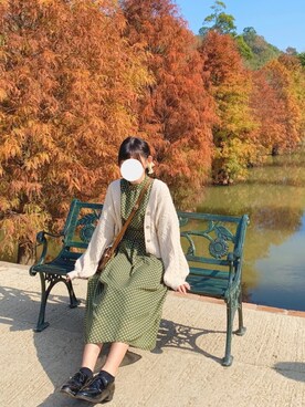 「AVAN LILY（アヴァンリリィ）のアイテム（ワンピース/ドレス）」を使った、Yunaさん（レディース・165cm）の春コーディネート