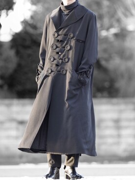 「Yohji Yamamoto POUR HOMME（ヨウジヤマモトプールオム）のアイテム（その他アウター）」を使った、NaSaさん（メンズ・170cm）の冬コーディネート