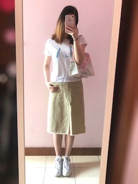 「Ted Baker（テッドベーカー）のアイテム（バッグ）」を使った、咕噜一さん（レディース・165cm）の夏コーディネート