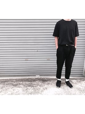 「H&M DIVIDED（エイチアンドエム　ディヴァイデッド）のアイテム（スラックス）」を使った、ke-jiro-さん（メンズ・178cm）の夏コーディネート