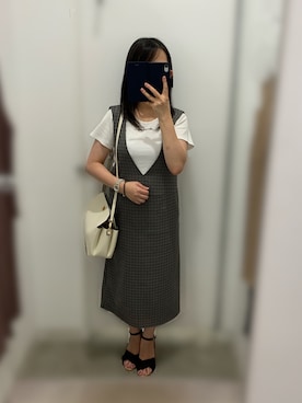 「passage mignon/flaneur（パサージュミニョンフラヌール）のアイテム（腕時計）」を使った、さやさん（レディース・158cm）の夏コーディネート