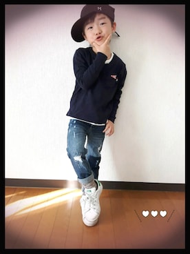 kanta&mamaさん（キッズ・100cm）の冬コーディネート