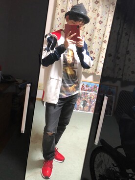 「FLIP THE SCRIPT（フリップザスクリプト）のアイテム（トップス）」を使った、トミーさん（メンズ・163cm）の秋コーディネート