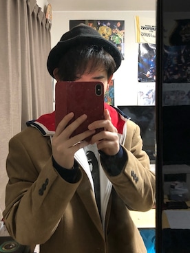「LACOSTE（ラコステ）のアイテム（その他アウター）」を使った、トミーさん（メンズ・163cm）の冬コーディネート