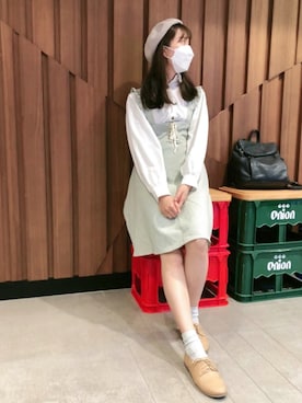 「passage mignon/flaneur（パサージュミニョンフラヌール）のアイテム」を使った、miyaさん（レディース・155cm）の冬コーディネート