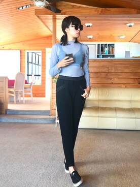 「quay（キー）のアイテム」を使った、ALIさん（レディース・165cm）の春コーディネート