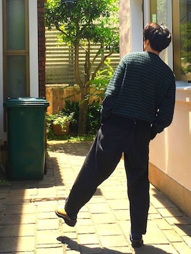「COMME des GARCONS HOMME PLUS（コムデギャルソンオムプリュス）のアイテム（ニット/セーター、その他）」を使った、ヤマトさん（メンズ・170cm）の春コーディネート