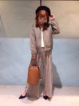 「アイテム（ハンチング/ベレー帽）」を使った、mei♡さん（レディース・149cm）の冬コーディネート