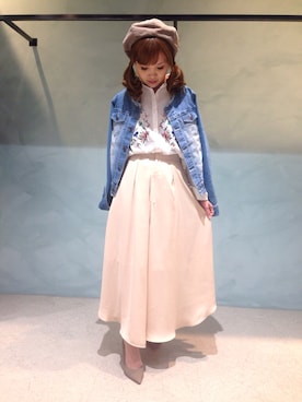 「アイテム（ハンチング/ベレー帽）」を使った、mei♡さん（レディース・149cm）の冬コーディネート