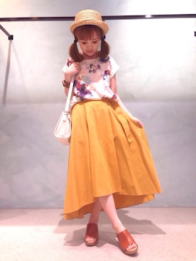 「アイテム（バングル/リストバンド）」を使った、mei♡さん（レディース・149cm）の夏コーディネート