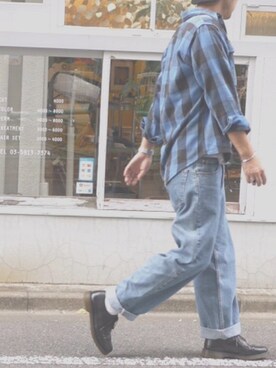 「Dr. Martens（ドクターマーチン）のDR.MARTENS / ドクターマーチン : WINGTIP BROGUE #（ドレスシューズ）」を使った、nfmstさん（メンズ・178cm）の秋コーディネート