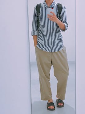 「BEN DAVIS（ベンデイビス）のアイテム（バックパック/リュック）」を使った、もつさん（メンズ・178cm）の夏コーディネート