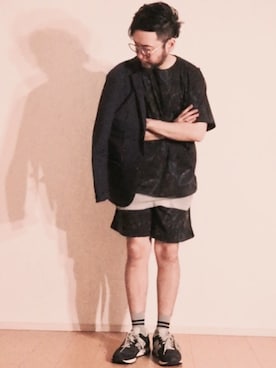 「ヒゲメガネ」｜「アイテム（ジャケット/アウター）」を使った、オオヒラさん（メンズ・170cm）の春コーディネート