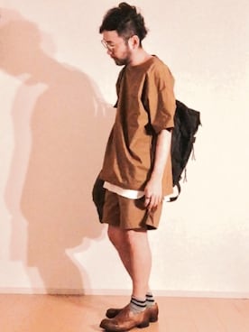 「ヒゲメガネ」｜「アイテム（ジャケット/アウター）」を使った、オオヒラさん（メンズ・170cm）の春コーディネート