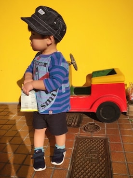 「GOTHAM（ゴッサム）のアイテム」を使った、P×Kさん（キッズ・80cm）の春コーディネート