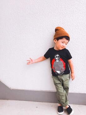 「skeegee（スキージー）のアイテム」を使った、P×Kさん（キッズ・90cm）の夏コーディネート