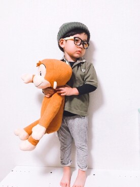 「スウエットパンツ」｜「アイテム（その他）」を使った、P×Kさん（キッズ・90cm）の秋コーディネート