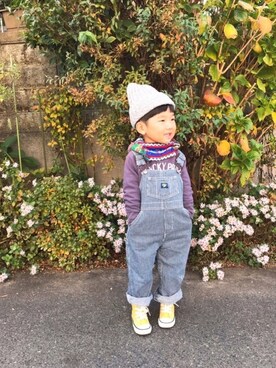 「アイラブCONVERSE」｜P×Kさん（キッズ・90cm）の冬コーディネート