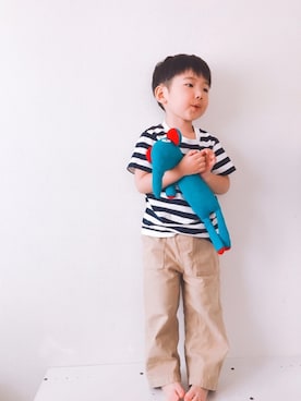 「SPICE OF LIFE（スパイス オブ ライフ）のアイテム（雑貨/ホビー）」を使った、P×Kさん（キッズ・90cm）の春コーディネート
