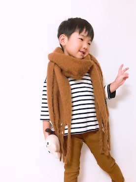 「SPICE OF LIFE（スパイス オブ ライフ）のアイテム」を使った、P×Kさん（キッズ・100cm）の冬コーディネート