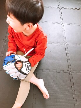 「ZERO standerd（ゼロスタンダード）のアイテム（トップス）」を使った、P×Kさん（キッズ・110cm）の春コーディネート