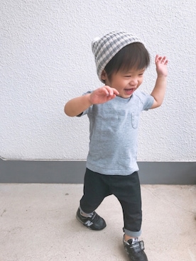 「e.a.B（エーアーベー）のアイテム」を使った、P×Kさん（キッズ・80cm）の春コーディネート