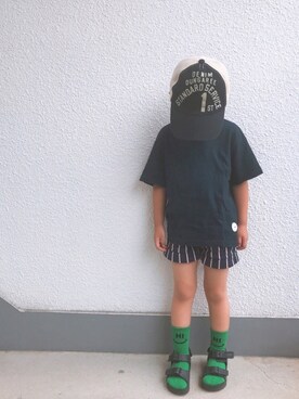 「エリート一重くん」｜P×Kさん（キッズ・100cm）の夏コーディネート