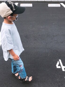 「エリート一重くん」｜P×Kさん（キッズ・100cm）の夏コーディネート