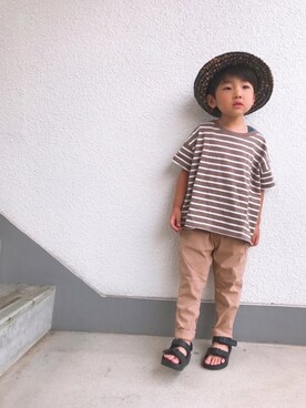 「エリート一重くん」｜P×Kさん（キッズ・100cm）の夏コーディネート