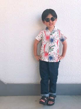 「エリート一重くん」｜P×Kさん（キッズ・100cm）の夏コーディネート