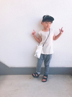 「5歳」｜「アイテム（タンクトップ）」を使った、P×Kさん（キッズ・100cm）の夏コーディネート