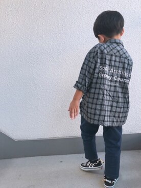 「エリート一重くん」｜P×Kさん（キッズ・110cm）の秋コーディネート