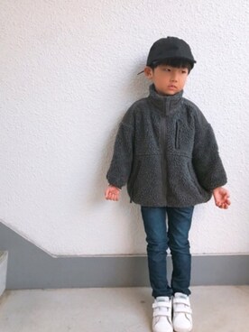 「エリート一重くん」｜P×Kさん（キッズ・110cm）の秋コーディネート