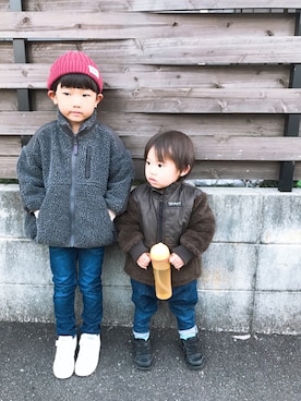 「5歳」｜「アイテム（ブルゾン）」を使った、P×Kさん（キッズ・110cm）の冬コーディネート