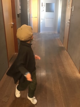 「5歳」｜「アイテム（ハンチング/ベレー帽）」を使った、P×Kさん（キッズ・110cm）の冬コーディネート