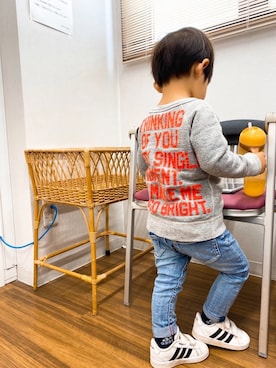 「うしろ姿」｜P×Kさん（キッズ・80cm）の春コーディネート