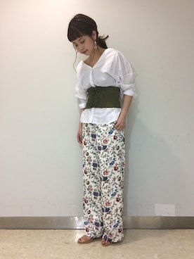 「コルセット」｜hikariさん（レディース・153cm）の春コーディネート