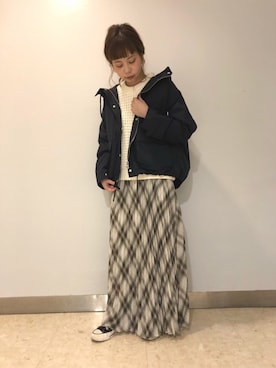 「アパートバイローリーズ」｜「アイテム（マウンテンパーカー）」を使った、hikariさん（レディース・153cm）の冬コーディネート